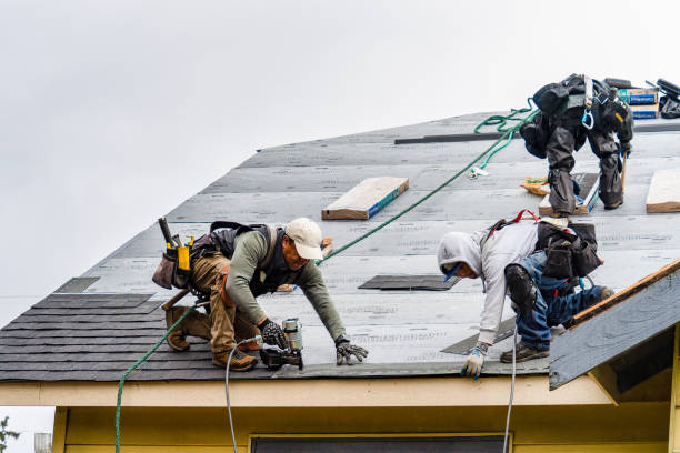Professional Gutter Installation technician working in Lesterville, SD